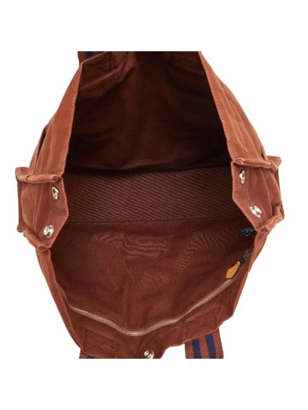 Hermes Full Toe MM Tote Brown Canvas